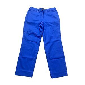 Talbots The Perfect Crop Curvy Trouser Blue Size 2 2242